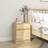 vidaXL 40x31x50 massiv Sängbord