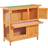 Pawhut Wooden Rabbit Hutch 2 Bunny Rabbit Cage