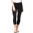 Roman Cropped Stretch Leggings - Black