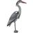 Relaxdays Decorative Heron Decoy Standing Heron Statue Grey
