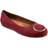 Softwalk Sonoma Halo Burgundy Narrow Ballet Flats Shoes