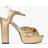 Jimmy Choo Heloise 120 Metallic Leather Platform Sandals - Women's