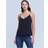 L'agence Jane V-Neck Spaghetti-Strap Silk Tank BLACK