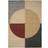 Linie Design Radiality Wool Carpet 250 x 350 cm Beige, Red, Brown