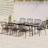 vidaXL 9 Piece Garden Anthracite Steel Patio Dining Set, 1 Table incl. 8 Chairs