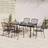 vidaXL 7 Piece Garden Anthracite Steel Patio Dining Set, 1 Table incl. 6 Chairs