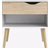 Tvilum Orino White/Oak Sengebord 40x51cm
