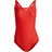 Adidas Women's Mid 3-Stripes Swimsuit - Bright Red / White