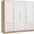 Forte Jupiter Sonoma Oak/White Garderobeskab 206.5x200cm