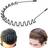 Metal Hair Band for Men Headband, Black Wavy Spring Headbands Band Hoop