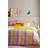 Furn Neola Abstract Striped Reversible Duvet Cover Multicolour, Pink