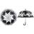 Esschert Design forest & stag umbrella see through dome 31" diameter brolly