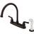 Kingston Brass Magellan Double Handle Kitchen Faucet Gray