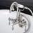 Kingston Brass Aqua Vintage AE7T8TAL Tudor Wall Mount Clawfoot Tub Faucet Brushed Ni Grey