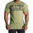 Better Bodies Basic Tapered T-shirt - Washed Green/Black