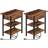 Hoobro Flip Top Nightstand Small Table 25.9x48cm 2pcs