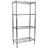 Mind Reader 4TSHELVU-SIL Silver Shelving System 59.7x121.9cm