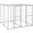 vidaXL Outdoor Dog Kennel Galvanised Steel with Roof 4.84 Cage