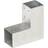 vidaXL stolpebeslag L-form 71x71 galvaniseret metal 118cm