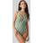 Vero Moda Halterneck Swimsuit - Green/Pink Checkerboard