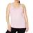 Hanes Women's Plus Size Stretch Jersey Lace Trim Tank - Paleo Pink