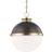 Hudson Valley Latham 1 Light Large Black Gold Glass Pendant Lamp