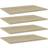 vidaXL Boghylder 4 Stk 60 x 40 x 1.5 cm Bogreol 4stk
