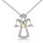 Philip Jones Guardian Angel Necklace - Silver/Gold/Transparent