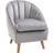 Homcom Accent Grey Armchair 77cm