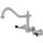 Kingston Brass KS1288PKL Duchess Wall Mount Kitchen Faucet Nickel, Grey