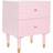 Dkd Home Decor Lyserød Mangotræ Sengebord