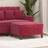vidaXL 70x55x41 velour vinrød Fodskammel