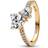 Pandora Double Heart Sparkling Ring - Gold/Transparent