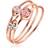 Elli Ring Färgglad Basic Roséguldpläterad 925 Sterlingsilver - Rosa