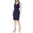 Alex Evenings Short Side Ruched Compression Dress - Navy