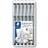 Staedtler Pigment Liner Marker Pens Black 0.05-0.8mm 6-pack