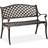 Relaxdays 2-Seater Patio 85x127x62 cm Black/Green Garden Bench