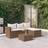 vidaXL haven polyrattan Loungesæt