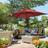 OutSunny 2.5x2.5m Patio Offset Parasol Umbrella Cantilever