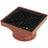 FloPlast 110mm Square Drain Inlet Hopper Terracotta
