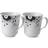 Royal Copenhagen Black Fluted Mega Krus 38cl 2stk