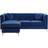 Beliani Right Hand Velvet Corner Sofa 3 Seater