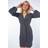 Dusk Glitter Stripe Twist Front Mini Dress