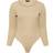 Yours Long Sleeve Ribbed Bodysuit - Brown