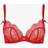 Agent Provocateur Lorna Lace Plunge Underwired Bra - Red