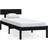 vidaXL black, 90 Solid Wood Pine Bed Frame