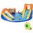 OutSunny Round Bouncy Castle with Slide & Pool