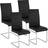 tectake Bettina Black Kitchen Chair 99cm 4pcs