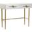 Dkd Home Decor 90 Golden White Iron Mango wood Console Table