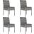 vidaXL 4x Garden Garden Dining Chair
